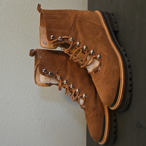 Marc Fisher Brown Lace up Boots Size 8 - Picture 4 of 9